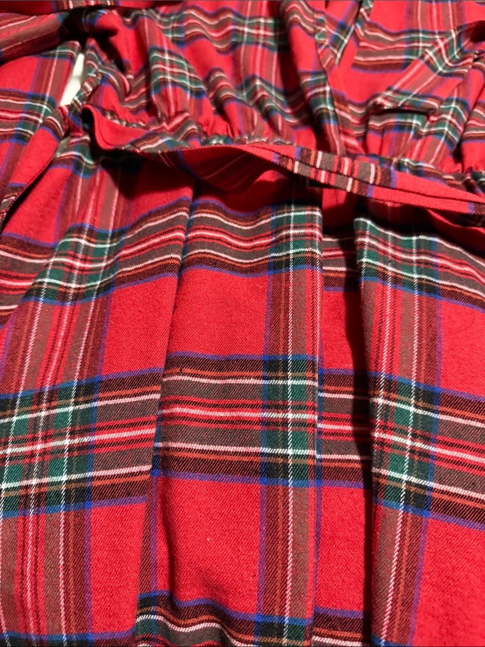 Cupshe Red Tartan Long Sleeve Tiered Midi Dress - Picture 4 of 5